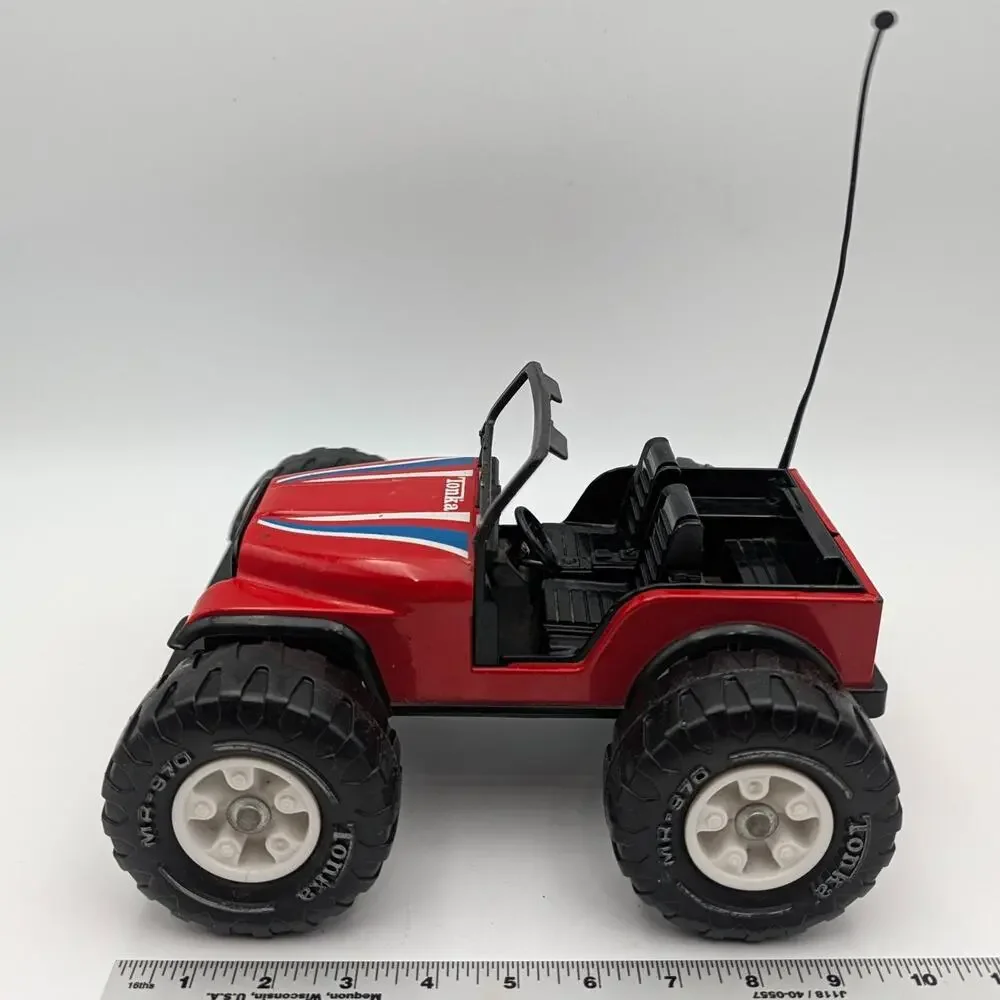 Vintage Tonka Red Jeep Truck Off-Road Dune Buggy Diecast Steel Toy Vehicle USA